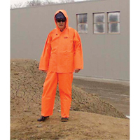 Hurricane Flame Retardant/Oil Resistant Rain Suits - Rainsuits, 4X-Large, High Visibility Orange Equipex