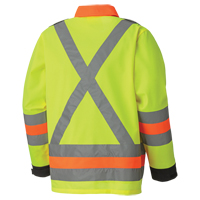 6007 Breathable Traffic Safety Jacket, Polyester, High Visibility Lime-Yellow, X-Small Equipex