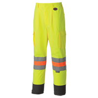 6009 Pantalon de s&eacute;curit&eacute; routi&egrave;re respirant, Polyester, T-petit, Jaune lime haute visibilit&eacute; Equipex