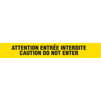 Rubans pour barricades, Bilingue, 3" la x 1000' lo, 3 mils, Noir sur jaune Equipex