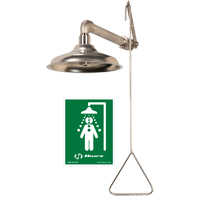All Stainless Steel Drench Shower, Wall-Mount Equipex