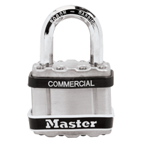 Laminated Padlock, Silver, Keyed Different, Laminated Steel, 1-3/4" Width Equipex