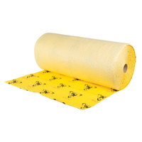 Rouleaux d'avertissement de premi&egrave;re qualit&eacute; - absorbants haute visibilit&eacute;, Lourd, 150' lo x 36" la, Absorption 57 gal. Equipex