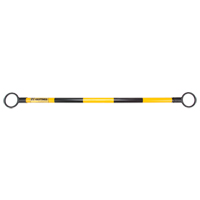 Barre t&eacute;lescopique pour barricade, Longueur d&eacute;ploy&eacute;e de 85", Noir/Jaune Equipex