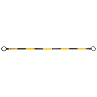Barre t&eacute;lescopique pour barricade, Longueur d&eacute;ploy&eacute;e de 85", Noir/Jaune Equipex