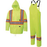 5619 150D Oxford Rain Suit, Polyester, 2X-Large, Lime-Yellow Equipex