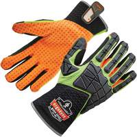 ProFlex&reg; 925F(X) Dorsal Impact-Reducing Gloves, Small, Split Leather Palm, Slip-On Cuff Equipex