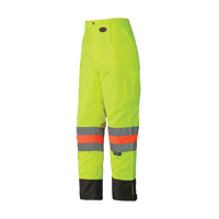 6039 Pantalon de s&eacute;curit&eacute; imperm&eacute;able pour le contr&ocirc;le de la circulation, Polyester, T-petit, Jaune lime haute visibilit&eacute; Equipex