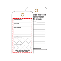 &eacute;tiquettes SGH pour le milieu de travail, Papier cartonn&eacute;, 3" la x 6" h, Anglais Equipex