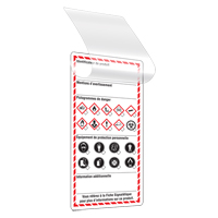 &eacute;tiquettes auto-plastifiantes pour le milieu de travail, Papier cartonn&eacute;, 3" la x 6" h, Français Equipex