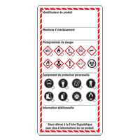 &eacute;tiquettes pour le milieu de travail, Papier cartonn&eacute;, 3" la x 6" h, Français Equipex
