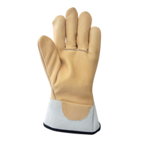 Lineman's Gloves, Small, Grain Cowhide Palm Equipex