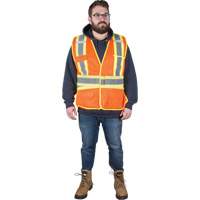 Veste d'arpenteur r&eacute;sistante aux flammes, Orange haute visibilit&eacute;, Moyen, Polyester Equipex