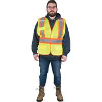 Veste d'arpenteur r&eacute;sistante aux flammes, Jaune lime haute visibilit&eacute;, Moyen, Polyester Equipex