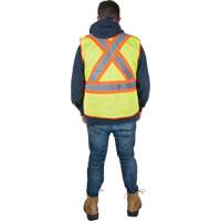 Veste d'arpenteur r&eacute;sistante aux flammes, Jaune lime haute visibilit&eacute;, Moyen, Polyester Equipex