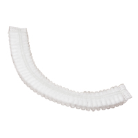 Pleated Bouffant Cap, Polypropylene, 19", White Equipex