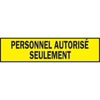 Ruban de signalisation pour barricade, Français, 3" la x 200' lo, 3,5 mils, Noir sur jaune Equipex