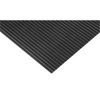 Tapis &agrave; nervures larges, Essuie-pieds, 3' x 75' x 1/8", Noir Equipex