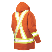Safety Parka, High Visibility Orange, Large Equipex