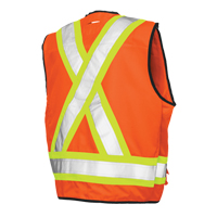 Veste de s&eacute;curit&eacute; pour arpenteur, Orange haute visibilit&eacute;, Grand, Polyester Equipex