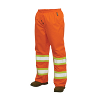 300D Safety Rain Pant, Polyester, Large, High Visibility Orange Equipex