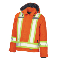 Safety Jacket, High Visibility Orange, Large Equipex