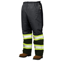 Lined Pull-On Safety Pant, Polyester, Large, Black Equipex