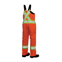 Lined Safety Overalls, Polyester/Polyurethane, Large, High Visibility Orange Equipex