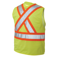 Veste de s&eacute;curit&eacute; d&eacute;tachable en cinq points, Jaune lime haute visibilit&eacute;, Grand/T-Grand, Polyester Equipex