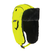 N-Ferno&reg; 6802 Classic Trapper Hat, Synthetic Fur Lining, Medium/Small, High-Visibility Lime Green Equipex
