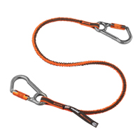 Squids&reg; 3118F(x) Locking Tool Lanyard, Bungee, Dual Carabiner Equipex