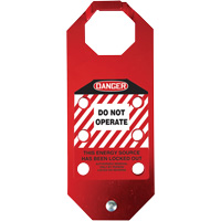 Stopout&reg; OSHA Danger Aluma-Tag Do Not Operate Hasp, Red Equipex