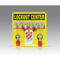 Hanger Board Kit, Laminated Steel Padlocks, 6 Padlock Capacity, Padlocks Included Equipex