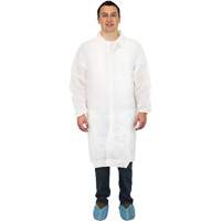 Sarreau de laboratoire, Polypropyl&egrave;ne, Blanc, Grand Equipex