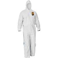 Kleenguard A40 Coveralls with Breathable Back, Large, Blue/White, Microporous/SMS Equipex