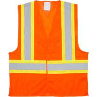 Veste de s&eacute;curit&eacute; pour la circulation, Orange haute visibilit&eacute;, Moyen, Polyester Equipex
