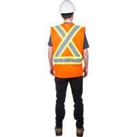 Veste de s&eacute;curit&eacute; pour la circulation, Orange haute visibilit&eacute;, Moyen, Polyester Equipex