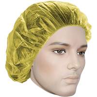 Bouffant Caps, Polypropylene, 24", Yellow Equipex