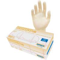 Gants jetables, Petit, Latex, 4 mils, Sans poudre, Naturel, Classe 2 Equipex