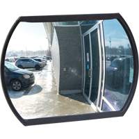Miroir convexe rectangulaire/rond avec support, 12" h x 18" la, Int&eacute;rieur/Ext&eacute;rieur Equipex