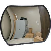 Miroir convexe rectangulaire/rond avec support, 12" h x 18" la, Int&eacute;rieur/Ext&eacute;rieur Equipex
