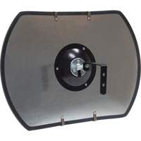 Miroir convexe rectangulaire/rond avec support, 12" h x 18" la, Int&eacute;rieur/Ext&eacute;rieur Equipex