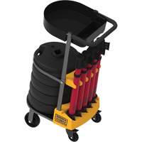 Chariot de transport avec plateau pour barri&egrave;re PLUS, 75' lo, M&eacute;tal, Rouge Equipex