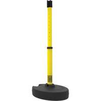 PLUS Barrier Post Set Receiver, 42" High, Yellow Equipex