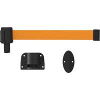 PLUS Wall Mount Barrier System, Plastic, Screw Mount, 15', Orange Tape Equipex