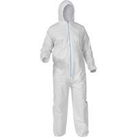 Protective Coveralls, Medium, White, Microporous Equipex