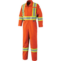 7702 Combinaison de s&eacute;curit&eacute; haute visibilit&eacute; contre l'arc &eacute;lectrique, Taille 62, Orange, 10 cal/cm² Equipex