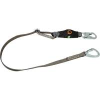 V-Series Tie-Back Lanyard, 6', Carabiner Center, Snap Hook Leg Ends, Polyester Equipex