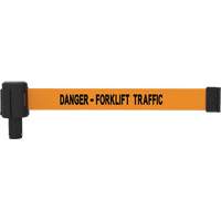 Cassette de banni&egrave;re PLUS, Danger - Forklift Traffic, 15', Ruban Orange Equipex