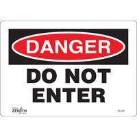 Enseigne Do Not Enter, 7" x 10", Vinyle, Anglais Equipex